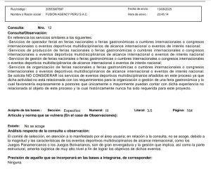 Consulta de Fusion Agency Perú