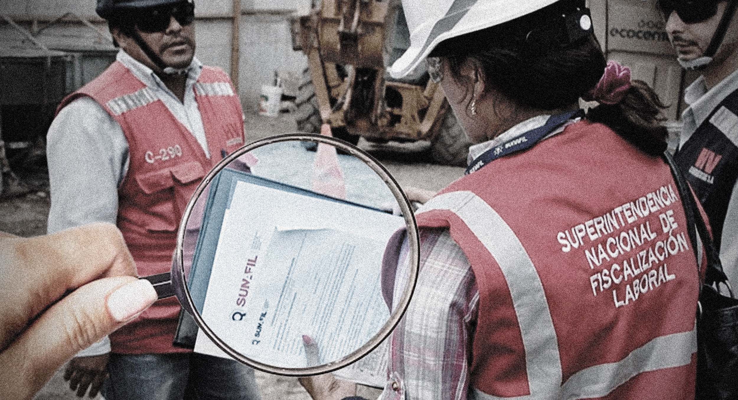 inspectores de sunafil colocando multas a empresas infractoras